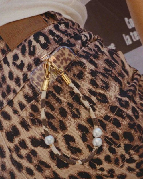 Phone Cord Short Posh Spice Ateljé bruin leopard