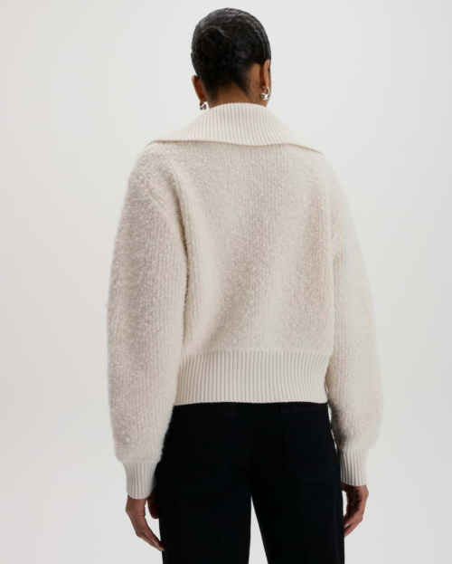 Regular-fit cardigan with zip teski beige