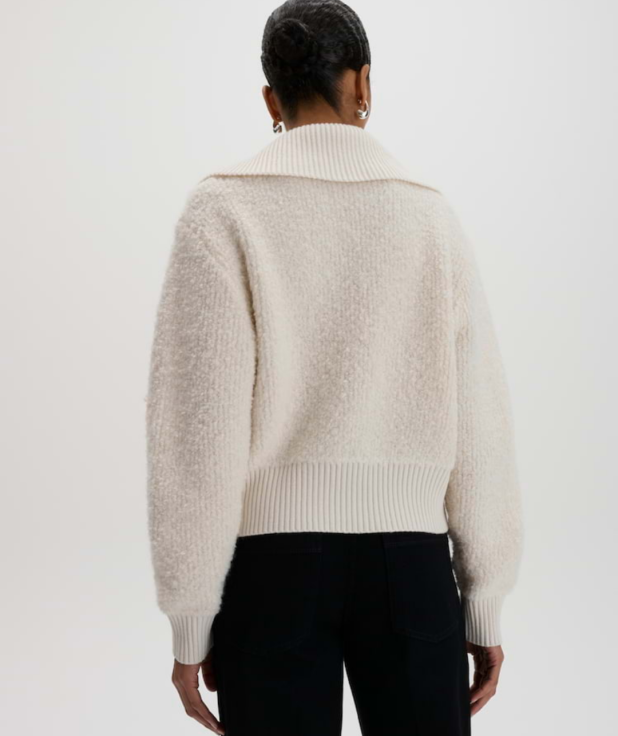 Regular-fit cardigan with zip teski beige