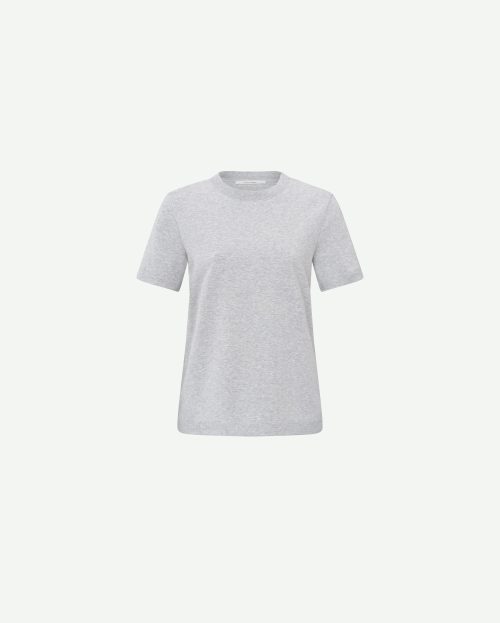 T-shirt Grey Melange Yaya lichtgrijs