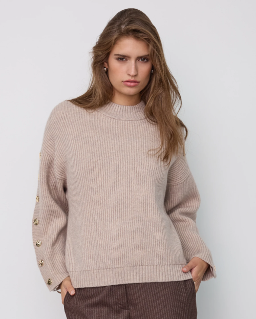 RowCC Button Sleeve Knit - Bone