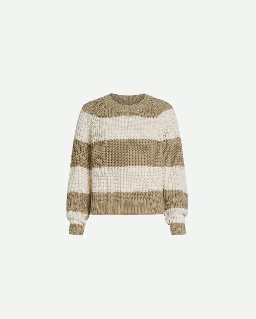 Trui Stripe Pepper Penn&Ink bruin ecru