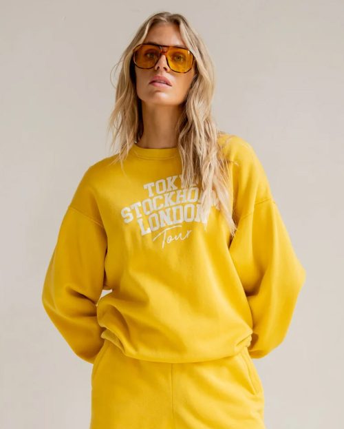 Sweater Print Yellow Penn&Ink geel