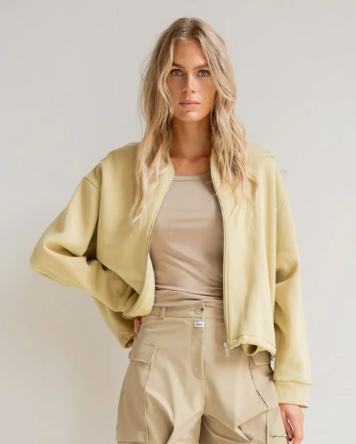 vest pale olive print penn&ink