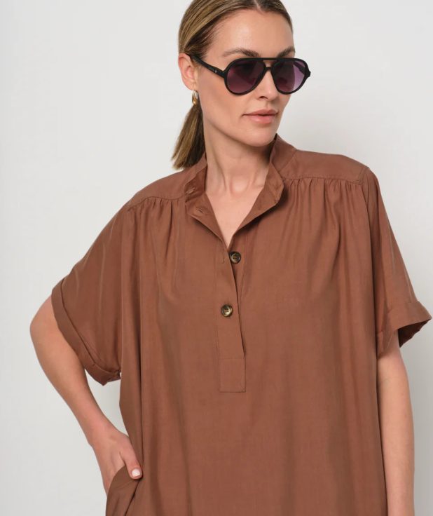 Shirt Dress Coffee La Salle bruin