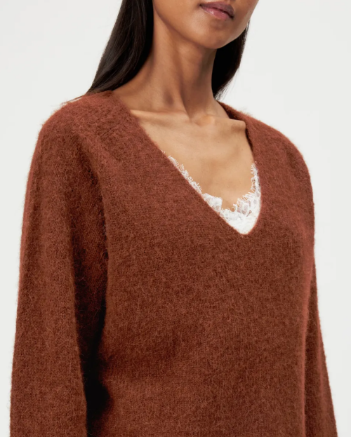 Relaxed fit trui in alpaca-mix
