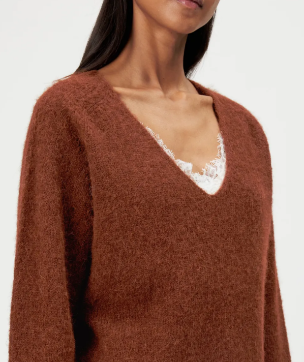 Relaxed fit trui in alpaca-mix