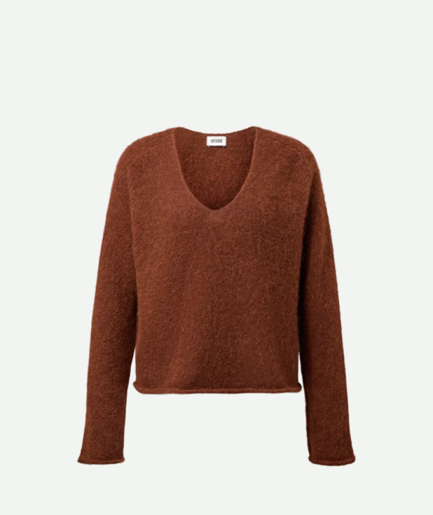 Relaxed fit trui in alpaca-mix