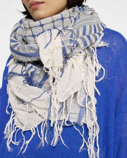 Shawl Check Blue 10Days