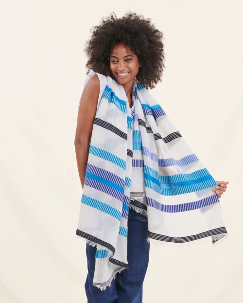 Shawl Volimu La Fee Maraboutee blauw1