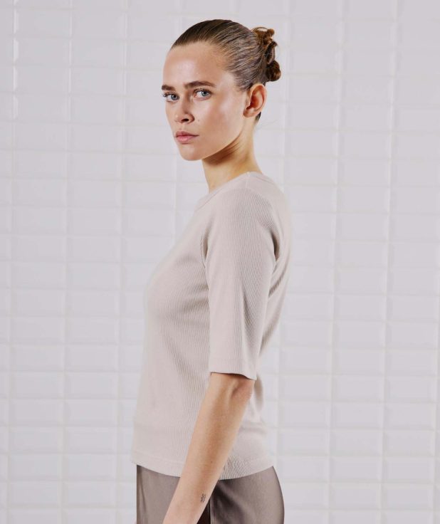 Shirt Lullu Beige With Black 2