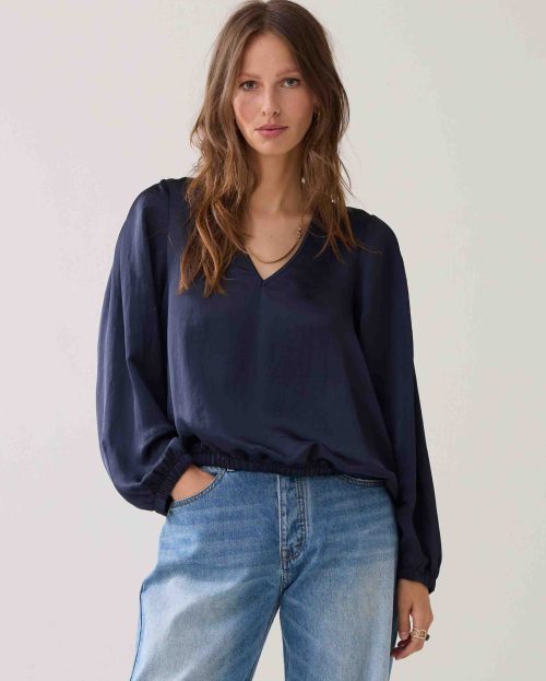 Blouse Midnight Silky Summum blue