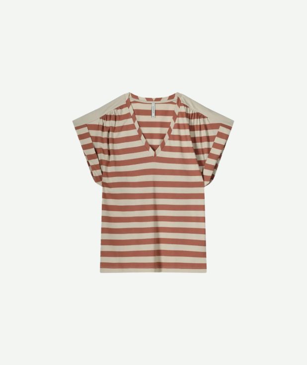 T-shirt Sepia Blush Stripe Summum