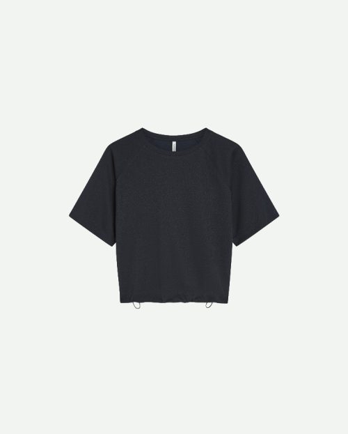 T-shirt Boxy Sparkle Navy Summum blauw