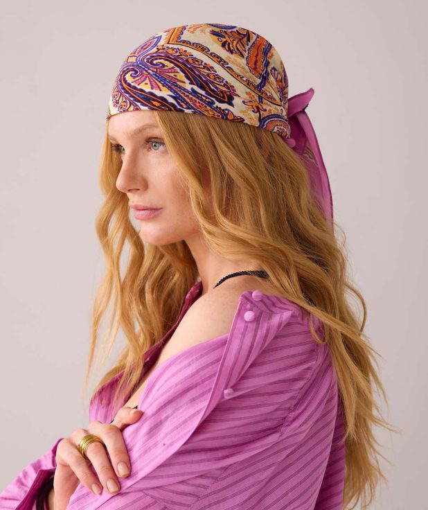 Scarf Print Cyclaam Summum roze geel