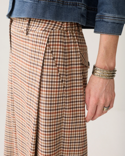 Broek Check Goji Berry Summum Woman