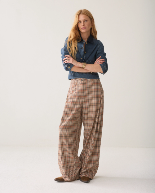 Broek Check Goji Berry Summum Woman