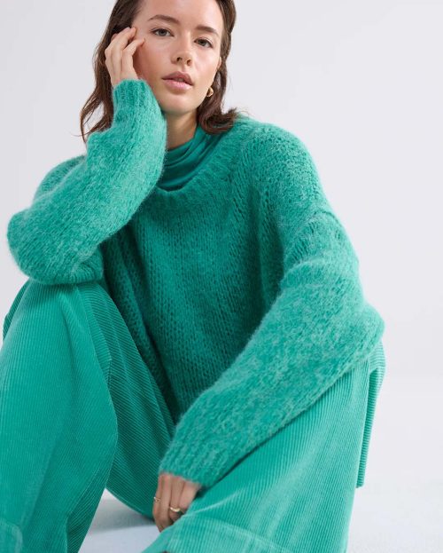 Sweater Alpaca Peacock Summum groen2