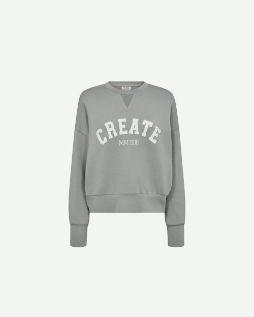 Sweater Celli Shadow Mos Mosh groen grijs