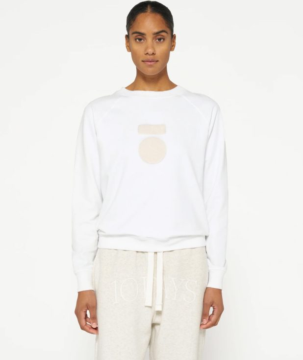 Sweater Crew Neck White 10Days