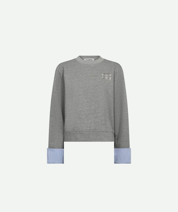 Sweater Daniella Cuff Co'Couture grijs melange