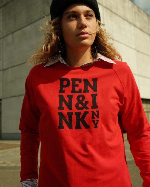 Sweater Red Penn&Ink f1409