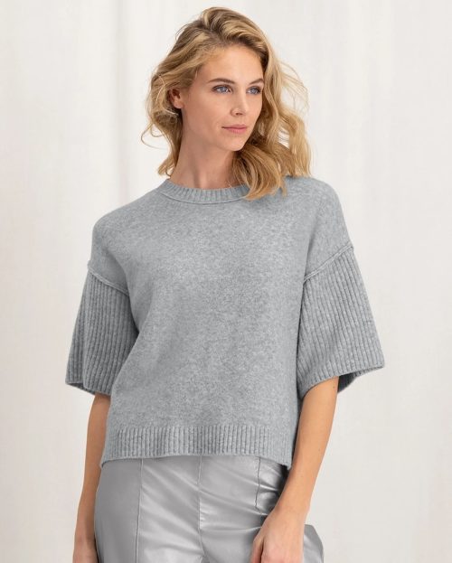 Sweater Rib Grey melange Yaya