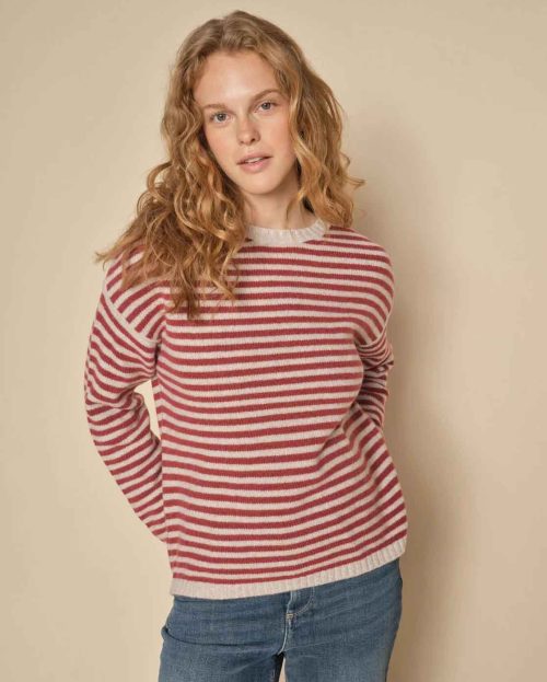 Trui Khai Stripe Mos Mosh rood