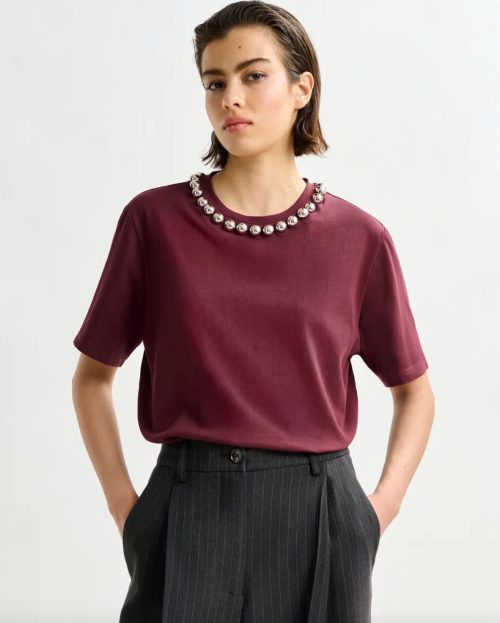 T-shirt Intenso Bordeaux Essentiel Antwerp rood
