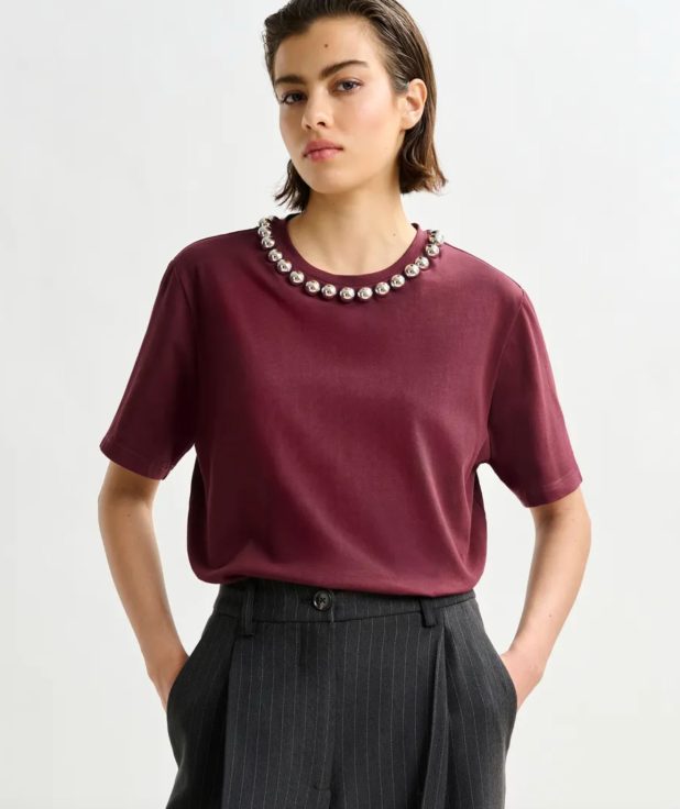 T-shirt Intenso Bordeaux Essentiel Antwerp rood
