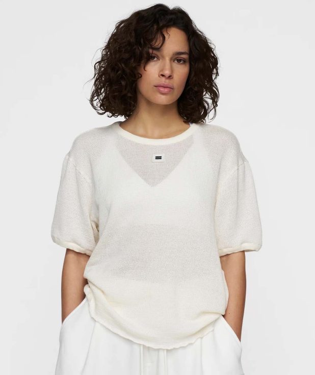 T-shirt Mesh Ecru 10Days ecru