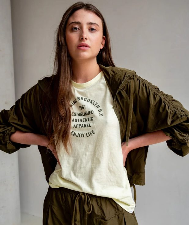 T-shirt Print Geel Penn&Ink