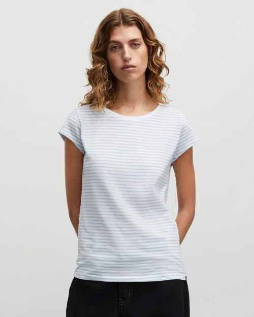 T-shirt Stripe Teasy Blue Mads Norgaard lichtblauw