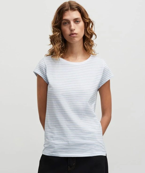 T-shirt Stripe Teasy Blue Mads Norgaard lichtblauw