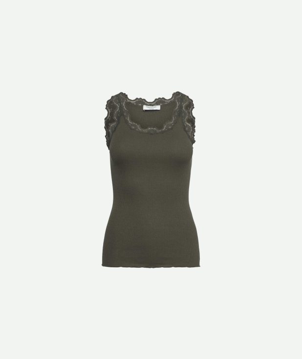Top Babette lace forest groen Rosemunde
