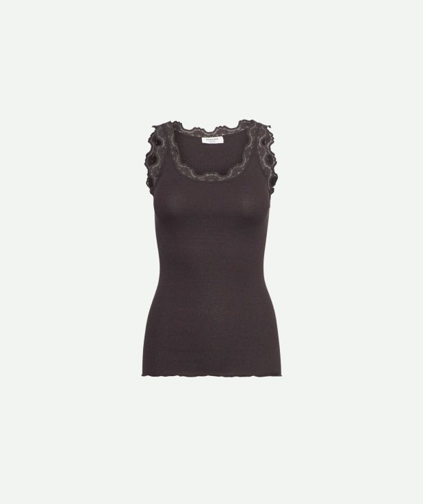 Top babette lace ganache bruin Rosemunde