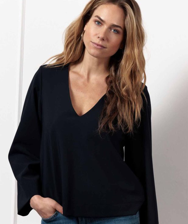 Top Cilou Bonded Studio Anneloes blauw