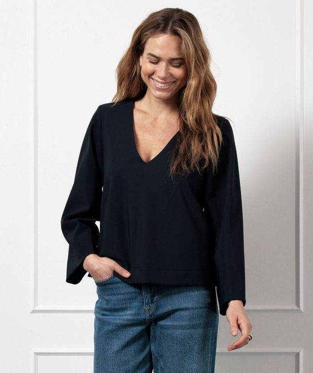Top Cilou Bonded Studio Anneloes blauw