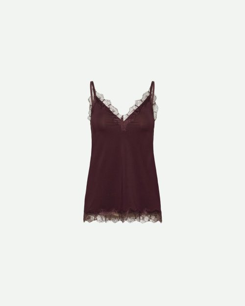 Top Billie Lace Fudge Rosemunde rood