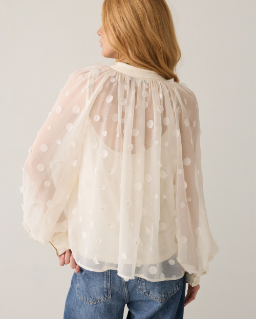 Top met 3D-pailletten