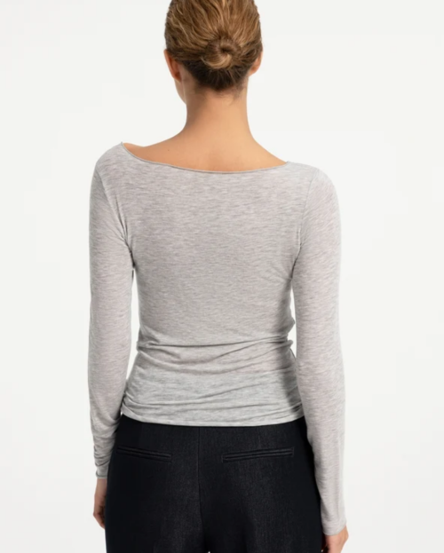 Top met boothals en lange mouwen grey yaya