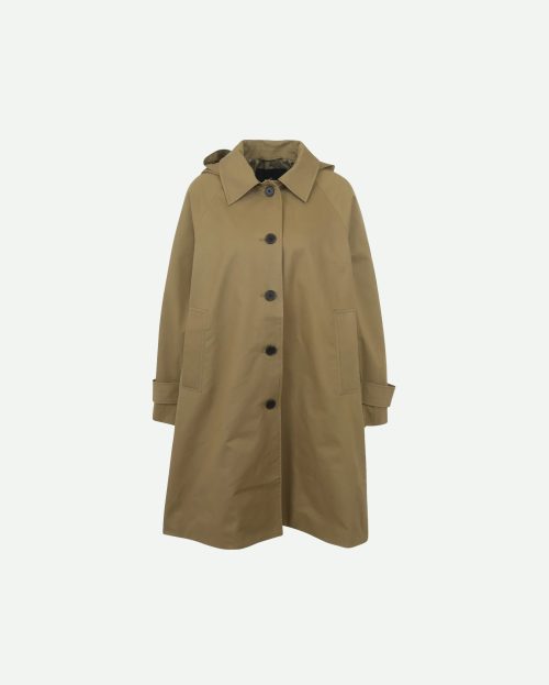 Trenchcoat Emery Falcon With Black olijfgroen