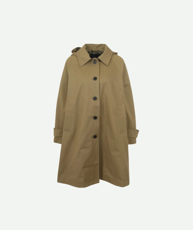 Trench coat Emery Falcon With Black olive green