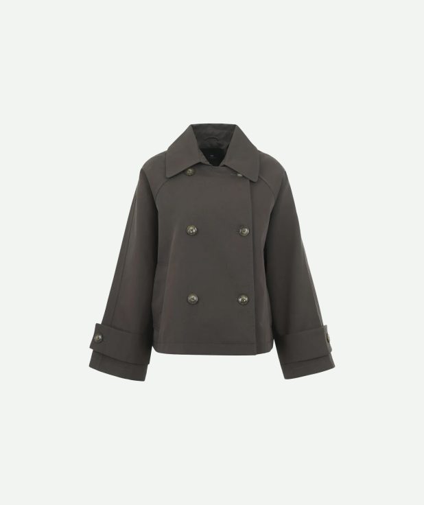 Trench coat gray jimberly with black