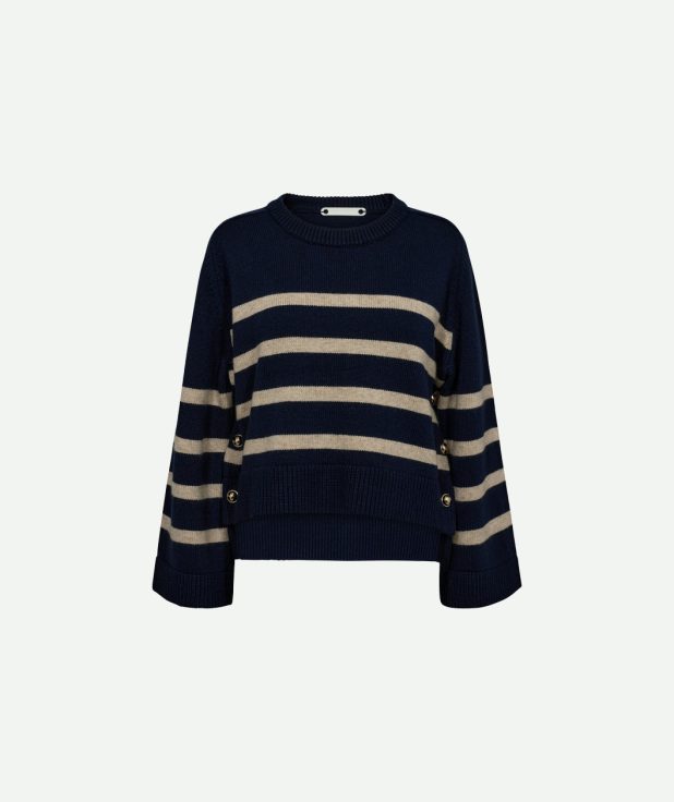 Trui Maja Black Co'Couture zwart stripe