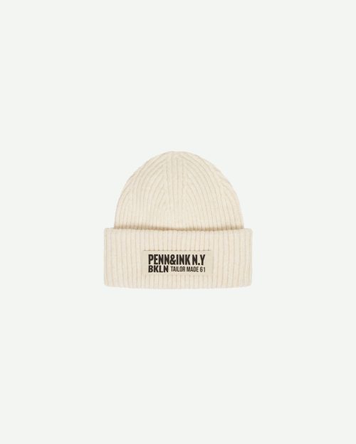 Beanie Cream Penn&Ink muts ecru