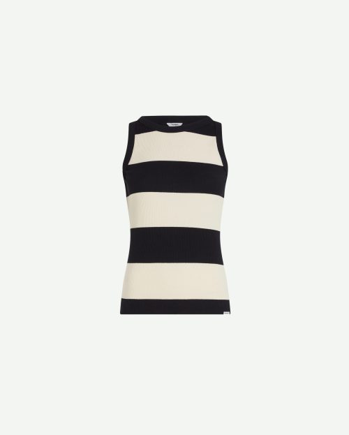 Singlet Top Stripe Penn&Ink black vanilla