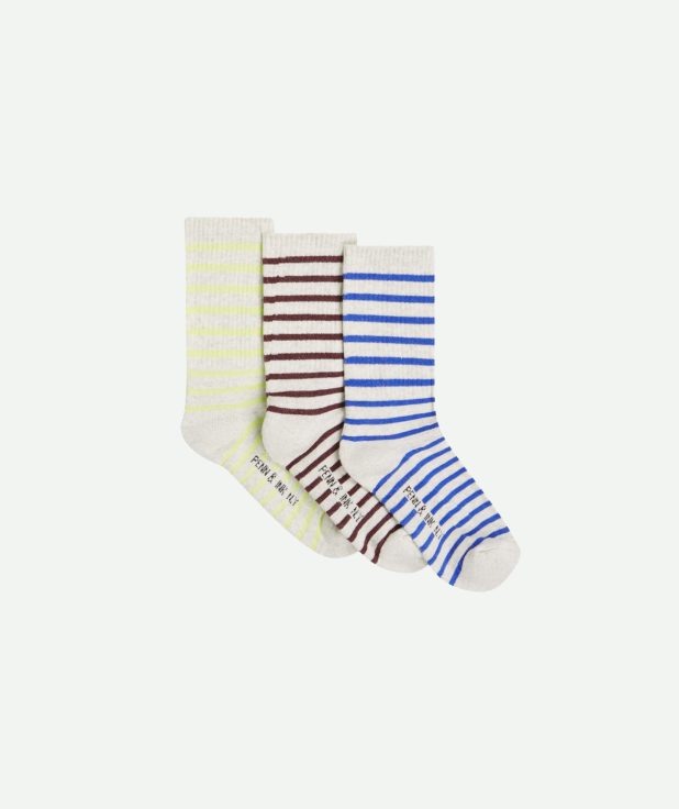 3pack sokken penn&ink gestreept