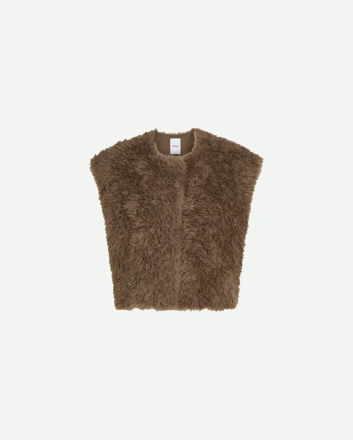 gilet hairy tabac bruin penn&ink
