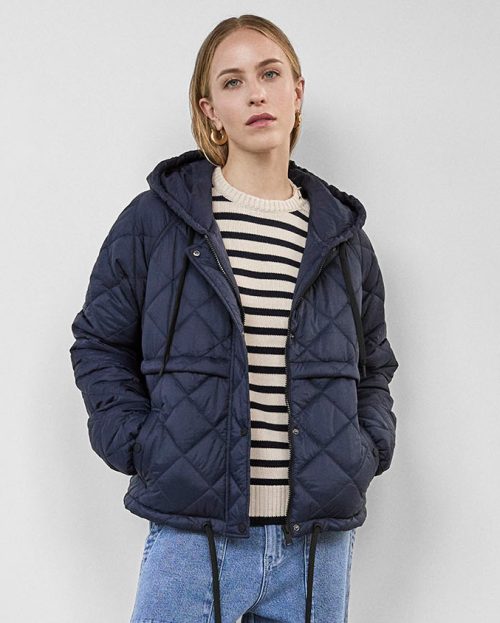 Jacket lastrid dark blue with black